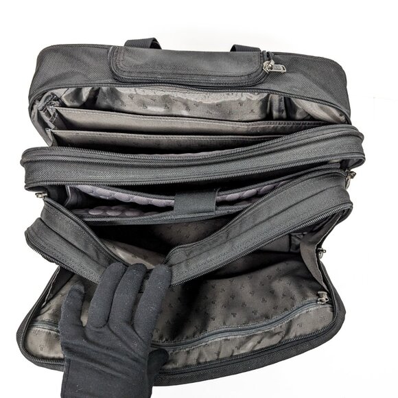 TUMI $900 Ballistic Alpha Deluxe Rolling Expandable Dual Laptop Luggage - Picture 14 of 16